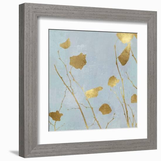 Nature Gold on Blue I-Danielle Carson-Framed Art Print