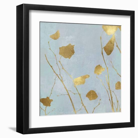 Nature Gold on Blue I-Danielle Carson-Framed Art Print