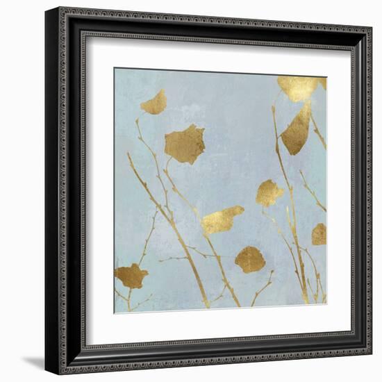 Nature Gold on Blue I-Danielle Carson-Framed Art Print