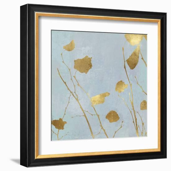 Nature Gold on Blue I-Danielle Carson-Framed Art Print