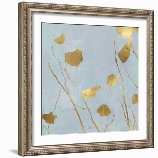 Nature Gold on Blue I-Danielle Carson-Framed Art Print