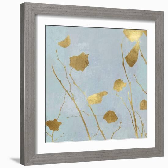 Nature Gold on Blue I-Danielle Carson-Framed Art Print