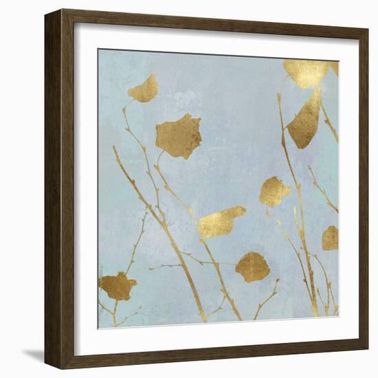 Nature Gold on Blue I-Danielle Carson-Framed Art Print