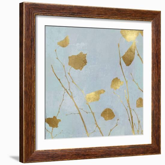 Nature Gold on Blue I-Danielle Carson-Framed Art Print