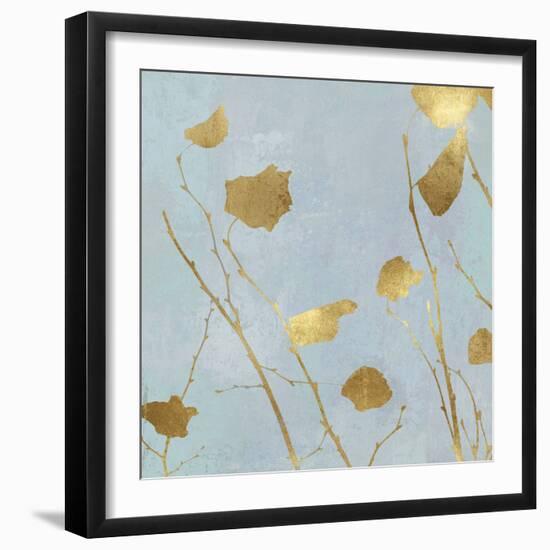 Nature Gold on Blue I-Danielle Carson-Framed Art Print