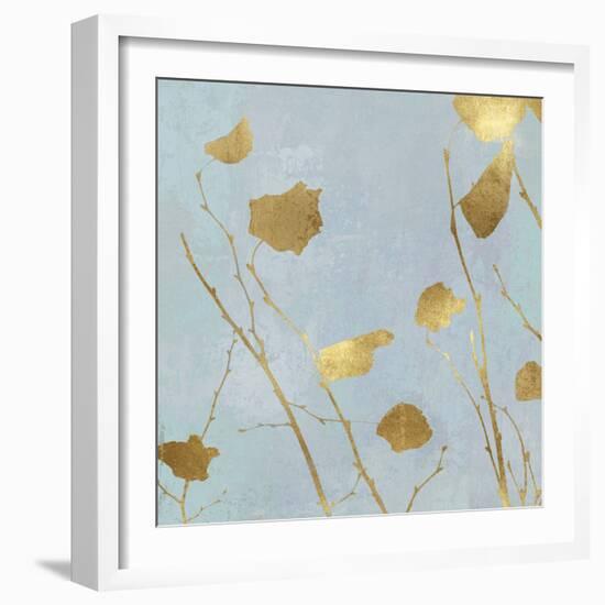 Nature Gold on Blue I-Danielle Carson-Framed Art Print