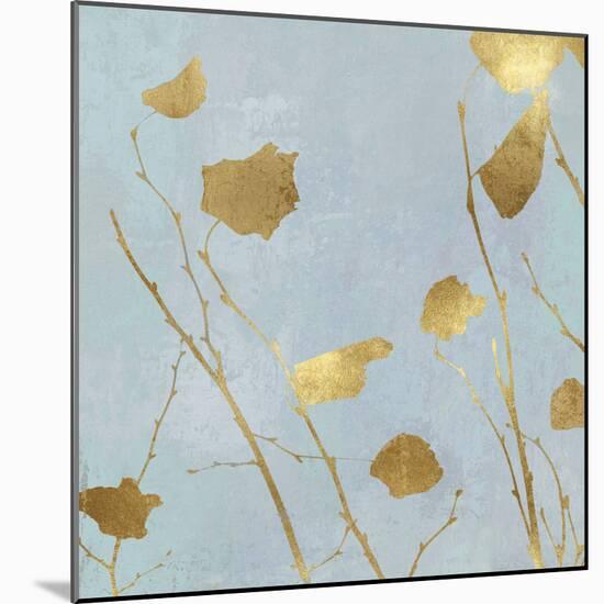 Nature Gold on Blue I-Danielle Carson-Mounted Art Print