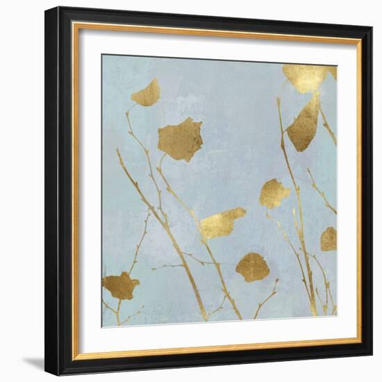 Nature Gold on Blue I-Danielle Carson-Framed Art Print