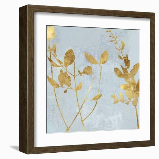 Nature Gold on Blue-Danielle Carson-Framed Art Print