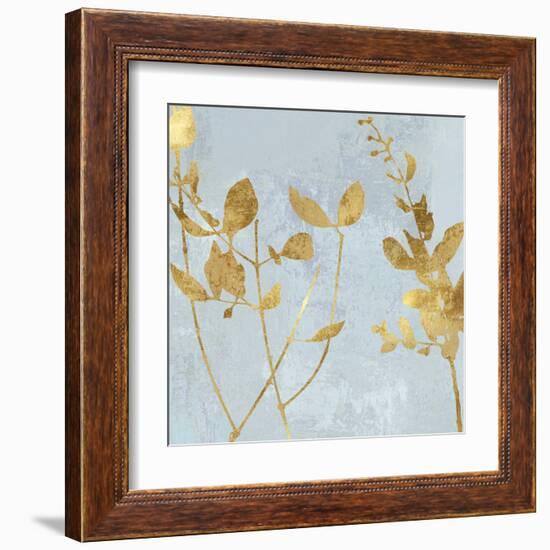 Nature Gold on Blue-Danielle Carson-Framed Art Print