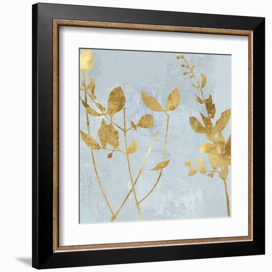 Nature Gold on Blue-Danielle Carson-Framed Art Print