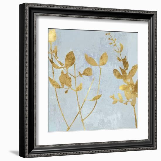 Nature Gold on Blue-Danielle Carson-Framed Art Print