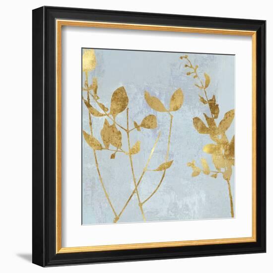 Nature Gold on Blue-Danielle Carson-Framed Art Print