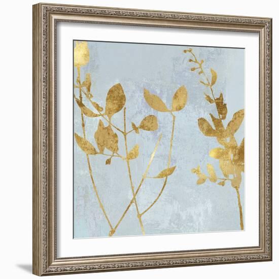 Nature Gold on Blue-Danielle Carson-Framed Art Print