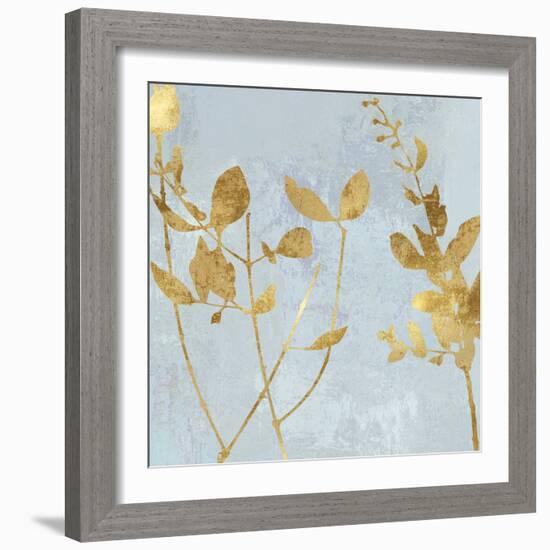 Nature Gold on Blue-Danielle Carson-Framed Art Print