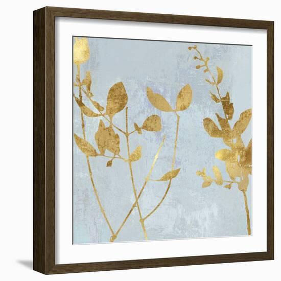 Nature Gold on Blue-Danielle Carson-Framed Art Print