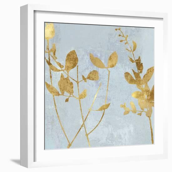 Nature Gold on Blue-Danielle Carson-Framed Art Print