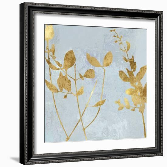 Nature Gold on Blue-Danielle Carson-Framed Art Print
