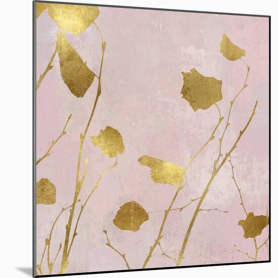 Nature Gold on Pink Blush I-Danielle Carson-Mounted Art Print