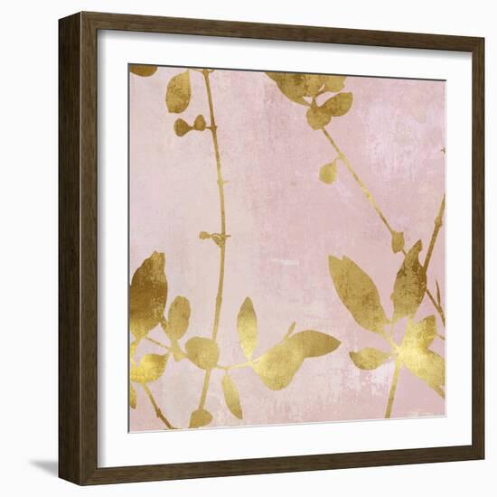 Nature Gold on Pink Blush III-Danielle Carson-Framed Art Print