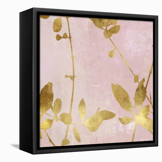 Nature Gold on Pink Blush III-Danielle Carson-Framed Stretched Canvas