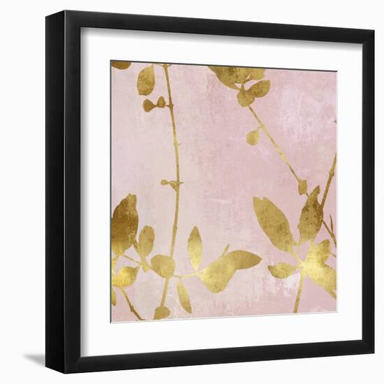 Nature Gold on Pink Blush III-Danielle Carson-Framed Art Print