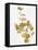 Nature Gold on White I-Danielle Carson-Framed Stretched Canvas