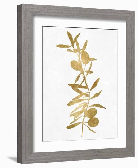 Nature Gold on White IV-Danielle Carson-Framed Art Print