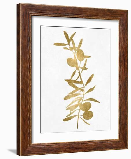 Nature Gold on White IV-Danielle Carson-Framed Art Print