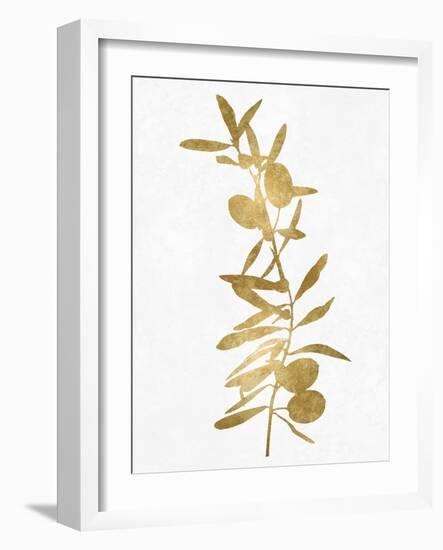 Nature Gold on White IV-Danielle Carson-Framed Art Print