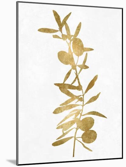 Nature Gold on White IV-Danielle Carson-Mounted Art Print