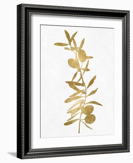 Nature Gold on White IV-Danielle Carson-Framed Art Print