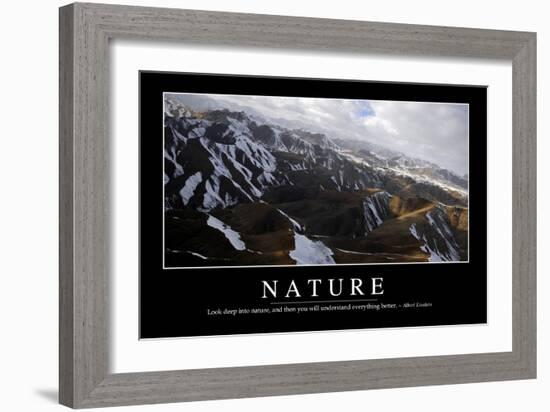 Nature: Inspirational Quote and Motivational Poster-null-Framed Photographic Print