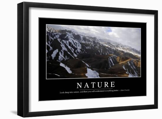 Nature: Inspirational Quote and Motivational Poster-null-Framed Photographic Print