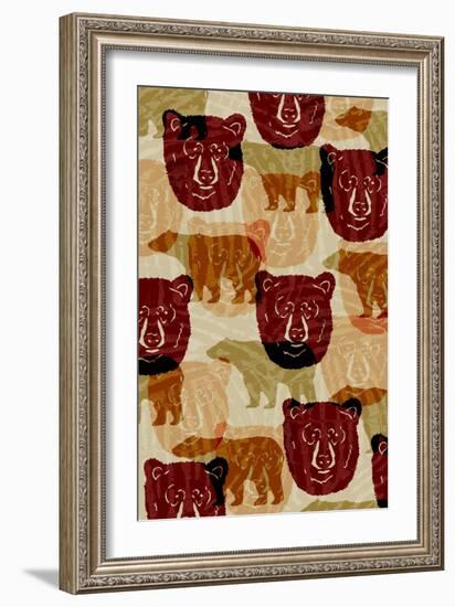 Nature Lodge Pattern I-Nicholas Biscardi-Framed Art Print