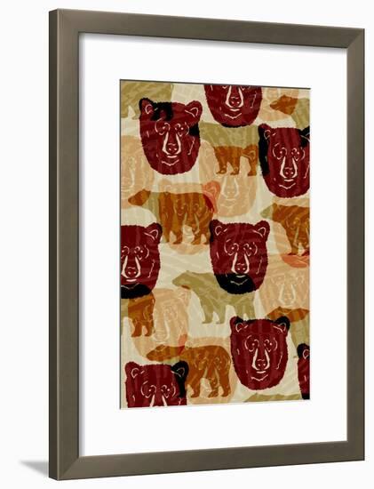 Nature Lodge Pattern I-Nicholas Biscardi-Framed Art Print