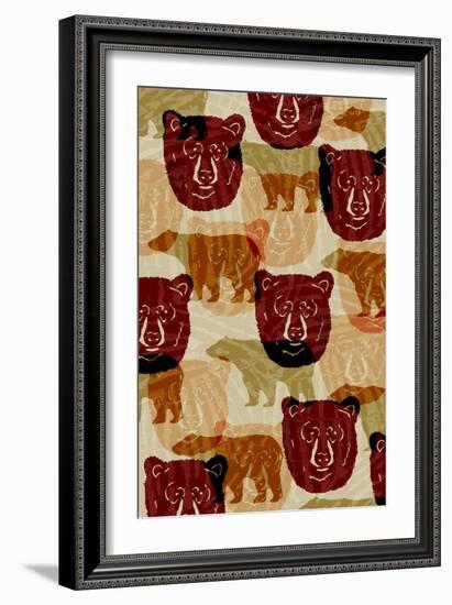 Nature Lodge Pattern I-Nicholas Biscardi-Framed Art Print