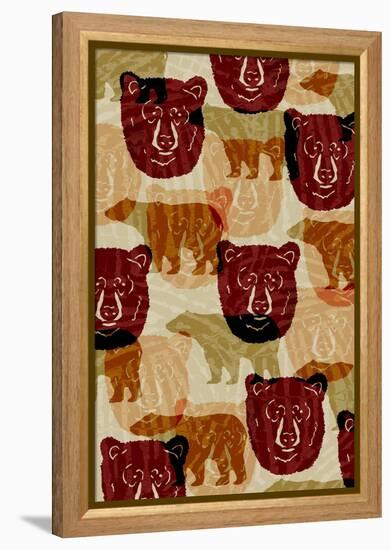 Nature Lodge Pattern I-Nicholas Biscardi-Framed Stretched Canvas