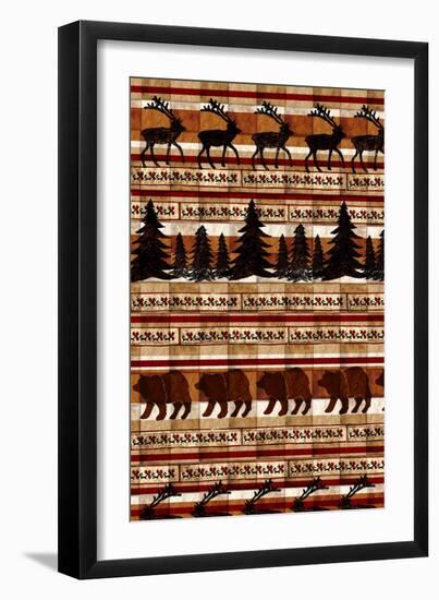 Nature Lodge Pattern V-Nicholas Biscardi-Framed Art Print