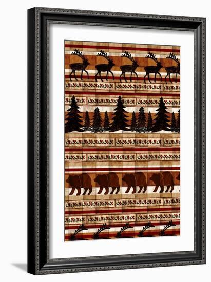 Nature Lodge Pattern V-Nicholas Biscardi-Framed Art Print