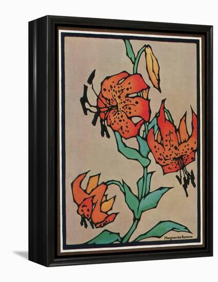 Nature Magazine - Sketch of Tiger Lilies, c.1930-Lantern Press-Framed Stretched Canvas