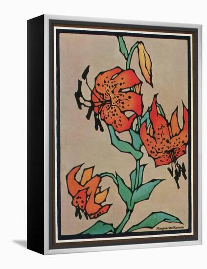 Nature Magazine - Sketch of Tiger Lilies, c.1930-Lantern Press-Framed Stretched Canvas