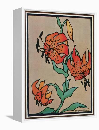 Nature Magazine - Sketch of Tiger Lilies, c.1930-Lantern Press-Framed Stretched Canvas