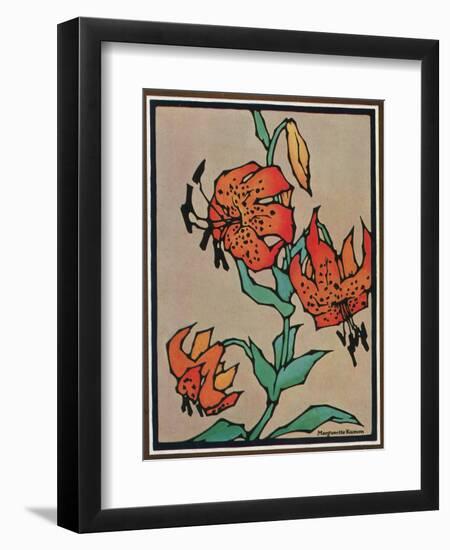 Nature Magazine - Sketch of Tiger Lilies, c.1930-Lantern Press-Framed Art Print