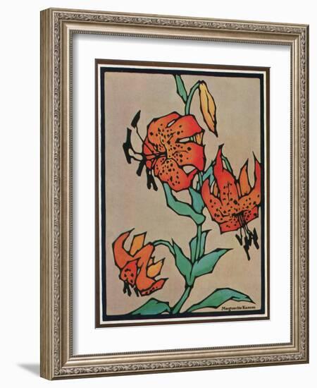 Nature Magazine - Sketch of Tiger Lilies, c.1930-Lantern Press-Framed Art Print