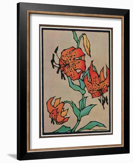 Nature Magazine - Sketch of Tiger Lilies, c.1930-Lantern Press-Framed Art Print