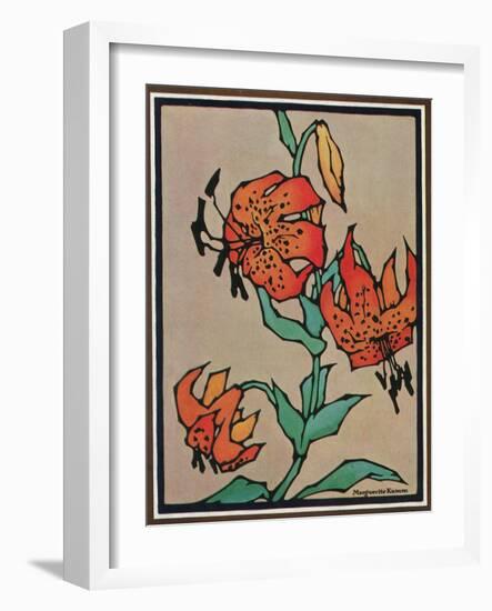 Nature Magazine - Sketch of Tiger Lilies, c.1930-Lantern Press-Framed Art Print