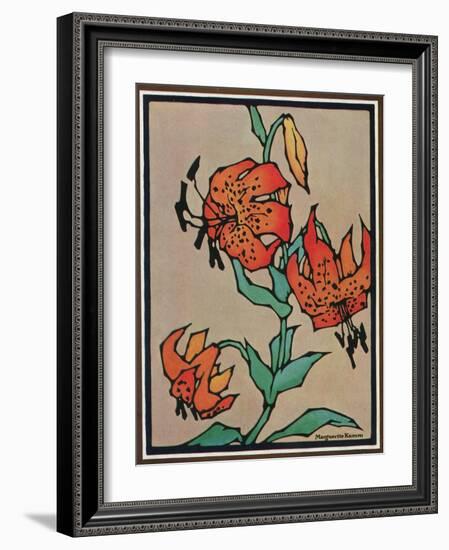 Nature Magazine - Sketch of Tiger Lilies, c.1930-Lantern Press-Framed Art Print