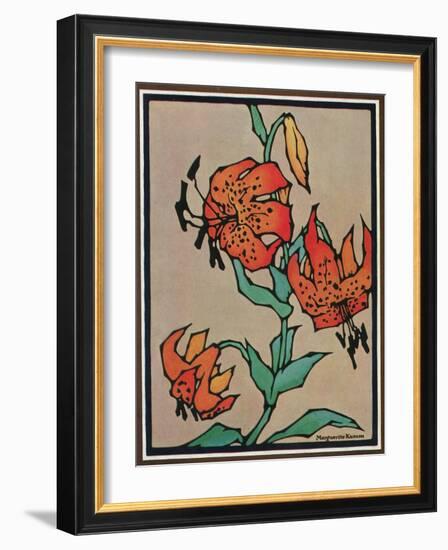 Nature Magazine - Sketch of Tiger Lilies, c.1930-Lantern Press-Framed Art Print