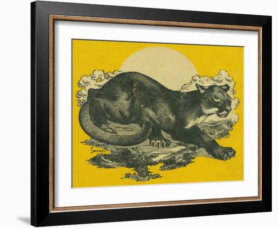 Nature Magazine - View of a Cougar, c.1948-Lantern Press-Framed Art Print